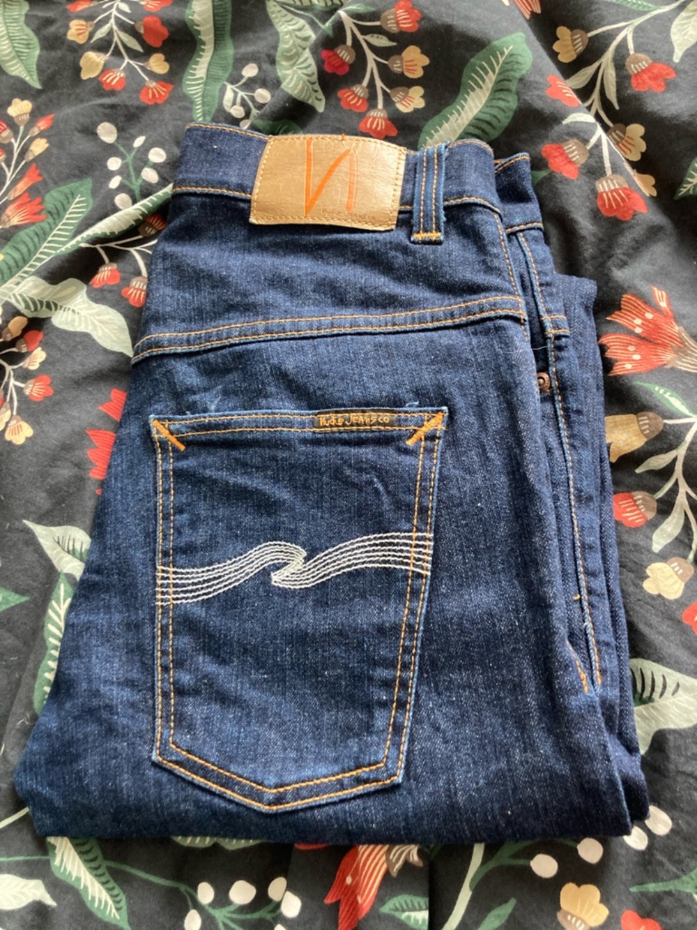 Nudie Jeans Men’s Slim Straight Dark Indigo Denim